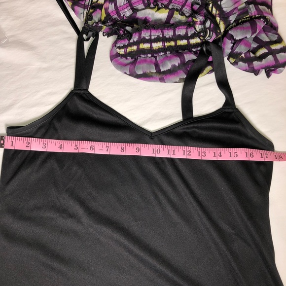 AGB Blouse 3/4 Sleeves with attached Black Cami, Large, EUC, pet/smoke free home - Picture 14 of 15